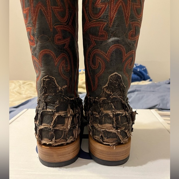 Horse Power Toasted Big Bass Cowboy Boots - Picture 4 of 4